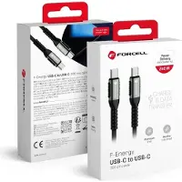 Forcell 240W USB-C Kabel 3m Nylon PD QC 4.0 Stabil