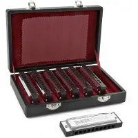 Gear4Music Blues-Mundharmonika-Set von