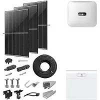 Huawei PV-Komplettanlage 8 kWp mit Wechselrichter 8 kW + Stromspeicher 5,0 kWh, 20 Solarmodulen Glas-Glas black frame & Montagesystem Aufdach (* 0% MwSt. gem. §12 Abs. 3 UstG)