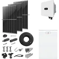 Huawei PV-Komplettanlage 15 kWp mit Wechselrichter 15 kW + Stromspeicher 10,0 kWh, 36 Solarmodulen Glas-Glas black frame & Montagesystem Aufdach (* 0% MwSt. gem. §12 Abs. 3 UstG)
