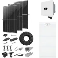 Huawei PV-Komplettanlage 15 kWp mit Wechselrichter 15 kW + Stromspeicher 15,0 kWh, 36 Solarmodulen Glas-Glas black frame & Montagesystem Aufdach (* 0% MwSt. gem. §12 Abs. 3 UstG)