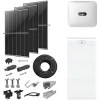 Huawei PV-Komplettanlage 10 kWp mit Wechselrichter 10 kW + Stromspeicher 15,0 kWh, 22 Solarmodulen Glas-Glas black frame & Montagesystem Aufdach (* 0% MwSt. gem. §12 Abs. 3 UstG)