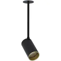 Licht-Erlebnisse Spot Metall GU10 B: 12,5 cm verstellbar in Schwarz Gold rund Modern Lampe