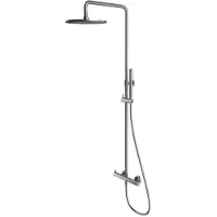 Omnires Y - Doucheset met kraan, diameter 25 cm, geborsteld nikkel Y1244MNI