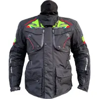 MUGENRACE Mars Schwarze Neon Wasserdichte Textiljacke Größe 4XL
