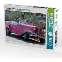 CALVENDO Puzzle Der legendäre Jeepster von Willys-Overland auf Kuba | 1000 Teile Lege-Größe 64x48cm Foto-Puzzle für glückliche Stunden