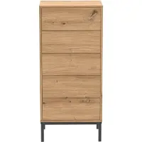 CALICOSY - Hochkommode mit 5 Schubladen und Metallfüßen H100 cm - LENNY
