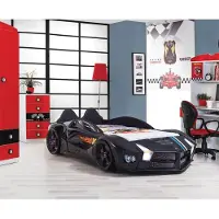 GOOD MOEBEL Autobett „Luxury Full“ in Schwarz