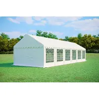 Pártystany-Jičín s.r.o. Partyzelt 4x12m PVC PREMIUM Feuerfest - Weiß