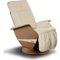 KEYTON Massagesessel Vintage H10 Farbe: Beige | Holz: Walnuss