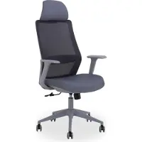 Harper Drehstuhl ALWAR BHT 61x120x62 cm grau Chefsessel Bürostuhl
