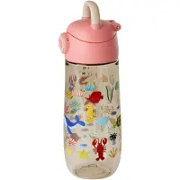 Rice - Plastic Kids Drinking Bottle with Coral Ocean Print - 550 ml (PLBOT-OCEI)