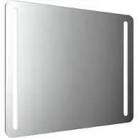 Emco MI 290 LED-Lichtspiegel mit abgerundeten Ecken und zwei Lichtstreifen links und rechts, Memory-Funktion, Waschtischbeleuchtung, Höhe 800mm, 449829011