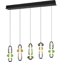 TRIO Lighting Glas Hängelampe Minerva, dimmbar, Multicolour, für Wohn- / Esszimmer, Glas, Pendelleuchte