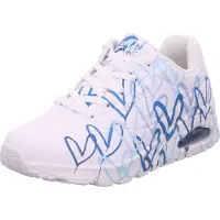 SKECHERS 155507 Uno Spread The Love - Damen Sneaker - WBL-Weiß, Größe:38 EU