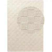 Villeroy & Boch Teppich "Wollteppich Scala", rechteckig, 10 mm Höhe, Handgewebt, Wolle, Kariert, Natur, 3D-Struktur, Karo, Wohnzimmer