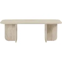 CALICOSY - Rechteckiger Couchtisch mit abgerundeten Kanten, L120 cm - BECAJ