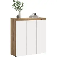 Ebuy24 Universalschrank Scarpa | 105 x 110cm | weiß / Evoke Eiche