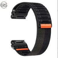 INF Nylon-Uhrenarmband für Garmin Fenix 8/5/6/7X Pro/Epix 935/965 Black + light gray 26 mm