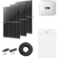 Huawei Photovoltaik-Paket 10 kWp mit Wechselrichter 10 kW + Stromspeicher 10,0 kWh, 22 Solarmodulen Glas-Glas black frame (* 0% MwSt. gem. §12 Abs. 3 UstG)