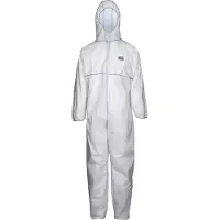 Asatex SMS-1 Profi-Schutzanzug Typ 5/6 – Atmungsaktiver Overall für Asbest, Staub & Sanierung – Antistatisch, Weiß 2XL