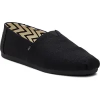 Toms Alpargata Classic Baumwoll Herren Schwarze Espadrilles