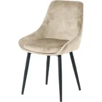 SIT Möbel Stuhl pulverbeschichtetes Metall/Samt