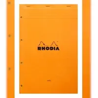 Rhodia 5x Gehefteter Notizblock No.20 A4+, 80 Blatt gelb liniert mit Rand 80g - Orange 119660C
