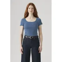 Levi's Levis T-Shirt "Levis Essential T-Shirt mit quadratischem Ausschnitt" Feinrippqualität