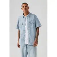 Levi's Short Sleeve Relaxed Western Shirt Blue Größe: S | Casual hemden Outlet | Herren | Blau