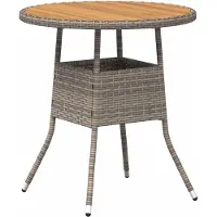 vidaXL Esstisch für das Dinner Grau und Akazie 70 x 70 x 73 cm