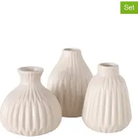 Boltze Vase Esko 3er-Set in creme | Gr.: onesize