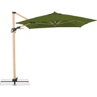Doppler , Sonnenschirm / Ampelschirm "Alu Wood AX Ultra Pendelschirm 300 x 220", inkl. Standkreuz, kiwi, 300 x 220 cm