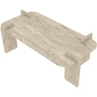 CALICOSY - Rechteckiger Couchtisch mit abgerundeten kanten L120 cm RIVE
