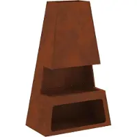 vidaXL Feuerstelle Rostoptik 60 x 35 x 100 cm Wetterfeststahl