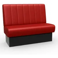 BIG Möbel Bistro Sitzbank Classic | 180 cm | Kunstleder in Rot | Vertikal | Dinerbank