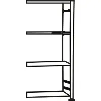 META REGALBAU Steckregal Meta-COMPACT B1000xT600xH1850 mm Anbaufeld 5 Böden vzk 180 Ordner je