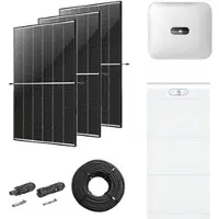 Huawei Photovoltaik-Paket 5 kWp mit Wechselrichter 5 kW + Stromspeicher 15,0 kWh, 12 Solarmodulen Glas-Glas black frame (* 0% MwSt. gem. §12 Abs. 3 UstG)