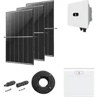 Huawei Photovoltaik-Paket 12 kWp mit Wechselrichter 12 kW + Stromspeicher 5,0 kWh, 26 Solarmodulen Glas-Glas black frame (* 0% MwSt. gem. §12 Abs. 3 UstG)