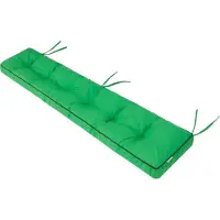 Hobbygarden Gartenbank-Auflage Etna 150×40 cm – 8 cm dick, Oxford-Gewebe, wasserabweisend, mit Befestigungsbändern |