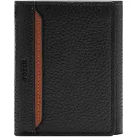 Fossil Geldbörse Huntington Trifold Black schwarz