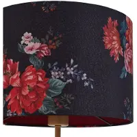 LINDBY Tischlampe Marula , messing / gold, für Wohn- / Esszimmer, Textil / Stoff / Seide, Modern, Tischlampe