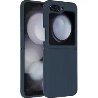 Accezz Samsung Galaxy Z Flip 5 Hülle - Silikon - - Backcover/Für faltbares Smartphone/Soft Case - Dunkelblau