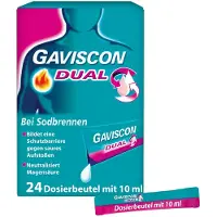 Gaviscon Dual 500mg/213mg/325mg Susp.z.Einn.Btl. 24x10 ml Suspension