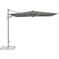 Glatz Suncomfort by , Sonnenschirm / Ampelschirm "Familyflex 250 x 250", stone grey, 250 x 250 cm