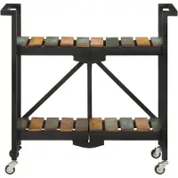 vidaXL Küchenwagen 87x36x81 cm Altholz Massiv