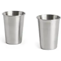 HAY – Outdoor Market Edelstahlbecher Klein – 2er-Set – H10 cm