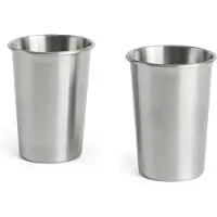 HAY – Outdoor Market Edelstahlbecher Mittel – 2er-Set – H11 cm