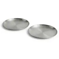 HAY – Outdoor Market Edelstahlteller Groß – 2er-Set – Ø26 cm