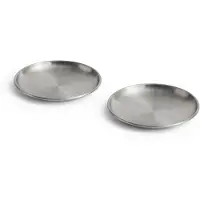 HAY – Outdoor Market Edelstahlteller Klein – 2er-Set – Ø13,5 cm